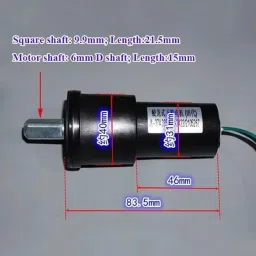 37MM Full Metal Gearbox Motor 37GA DC Gear Motor DC 12V-24V 22RPM Slow Speed High Torque Motor Speed Reducer Waterproof Robot Smart Car Motor - RS725037MM Full Metal Gearbox Motor 37GA DC Gear Motor DC 12V-24V 22RPM Slow Speed High Torque Motor Speed Reducer Waterproof Robot Smart Car Motor - RS7250 image 4