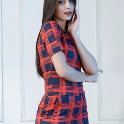 NEUDIS Red & Navy Checks Top image 3