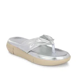 Clog London Women's Silver Thong Wedges image 3