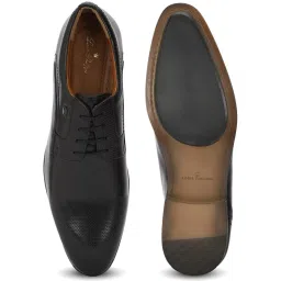 Louis Philippe Men's Black Derby Shoes image 3