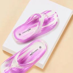 Forever Glam by Pantaloons Women's Purple Flip Flops-picture-36