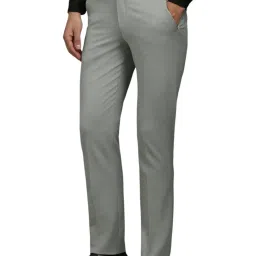 Louis Philippe Grey Slim Fit Trousers image 3