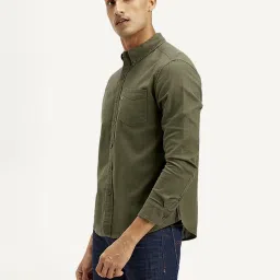 Levi's Olive Cotton Slim Fit Shirt image 3