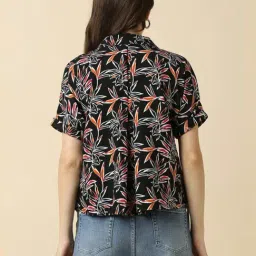 Allen Solly Black Regular Fit Printed Top image 2