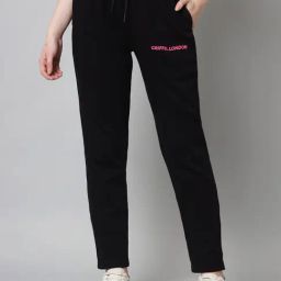 GRIFFEL Black Printed Track Pants-picture-11