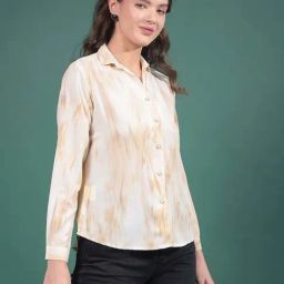 Crimsoune Club Beige Printed Casual Shirt-picture-45