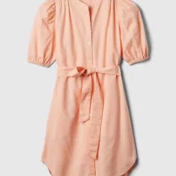GAP Peach Regular Fit Solid Dress image 4