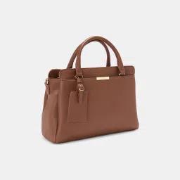 Forever Glam by Pantaloons Brown Solid Medium Handbag image 3