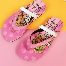 Kidsville Kids Barbie Printed Pink Sling Back Sandals-picture-15