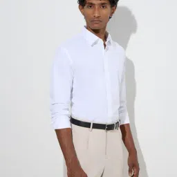 WES Formals by Westside White Solid Slim-Fit Shirt-picture-46