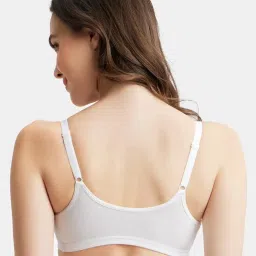 Jockey White Full Coverage Wireless Beginner's Bra image 3