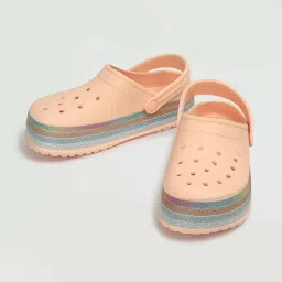 Fame Forever by Lifestyle Kids Peach Back Strap Clogs image 3