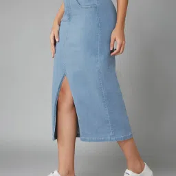 DOLCE CRUDO Blue Skirt image 3