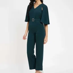 Madame Bottle Green Regular Fit Jumpsuit image 3