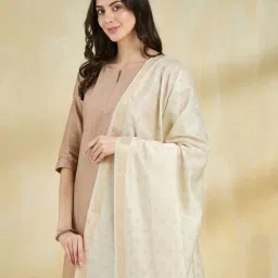 Fabindia Beige Printed Dupatta image 3