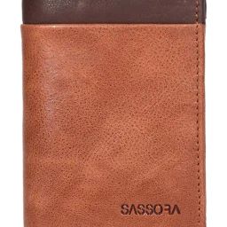 SASSORA Izan Tan & Brown Small Leather Bi-Fold Notecase for Men-picture-21