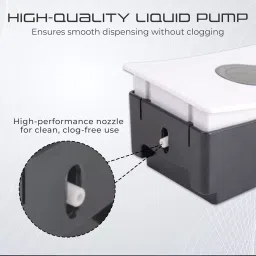 Robustt 200 ml ABS Plastic White Wall Mount Soap Dispenser, ZY203 (Pack of 5 Pcs) image 5