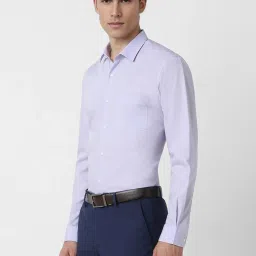 Peter England Purple Cotton Skinny Fit Printed Shirts image 3
