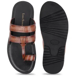 Louis Stitch Men's Tan Toe Ring Sandals image 3