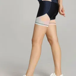 Puma Blue Color-Block Sports Shorts image 3