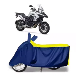 Auto Pearl Bike Cover for Benelli TRK 502 (Yellow & Blue)-picture-15