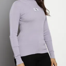 Calvin Klein Purple Self Slim Fit Sweater image 3