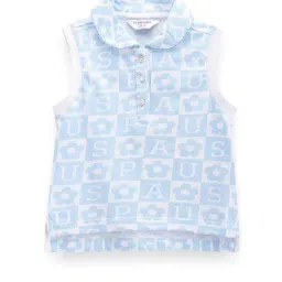U.S. Polo Assn. Kids Blue Printed Polo T-Shirt-picture-34