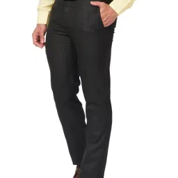 Raymond Brown Classic Fit Texture Trousers image 3
