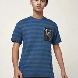 Coolsters by Pantaloons Kids Blue Cotton Striped T-Shirt-picture-11