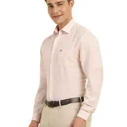 Allen Solly Pink Slim Fit Solid Shirt image 3