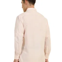 Allen Solly Pink Slim Fit Solid Shirt image 2