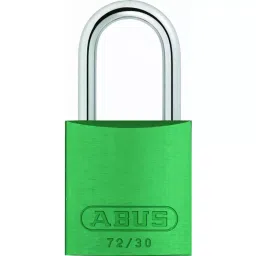 ABUS 72/30 Key Weatherproof Aluminium Steel Safety Padlock 4.4 mm Shackle 31.8 mm Body, 72/30 Green-picture-15