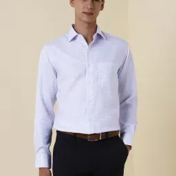 Allen Solly White Cotton Regular Fit Chequered Formal Shirt-picture-16