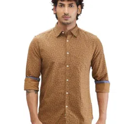 Parx Brown Slim Fit Printed Shirt-picture-16