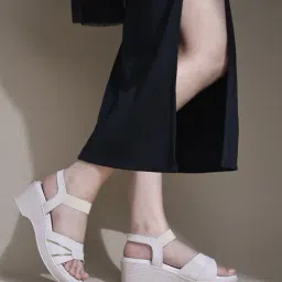 Shoetopia Women's Beige Ankle Strap Sandals-picture-15