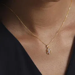 Mia by Tanishq Diamond 14k (585) Yellow Gold Pendant for Women-picture-33