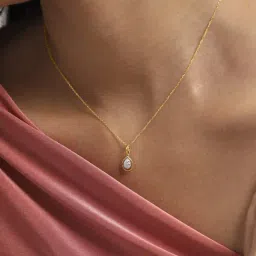 Mia by Tanishq Diamond 14k (585) Yellow Gold Pendant for Women-picture-23