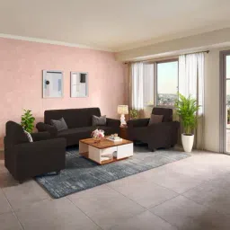 Godrej Interio Supreme Advance Dark Brown Fabric 3 Seater Sofa-image-11