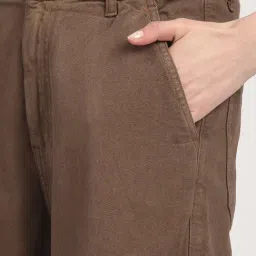 R&B Brown Denim Relaxed Fit High Rise Jeans image 5