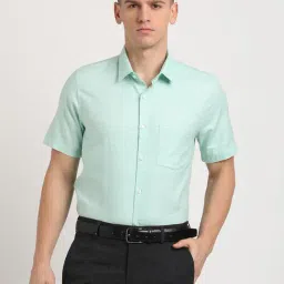 Turtle Mint Green Cotton Regular Fit Shirt-image-54