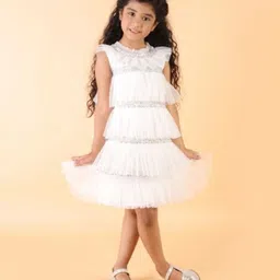 Divalicious Girls Net Sleeveless A-Line Dress image 4