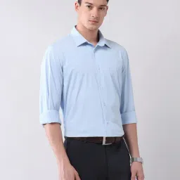AD by Arvind Light Blue Regular Fit Shirt image 3