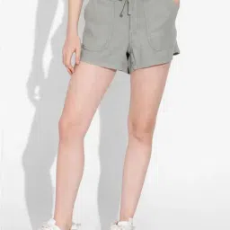 American Eagle Outfitters Green Mid Rise Shorts-image-95