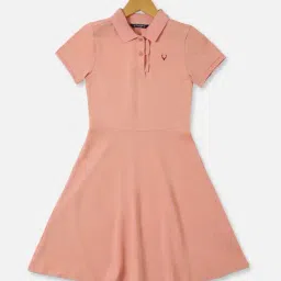 Allen Solly Kids Peach Regular Fit Dress-picture-19