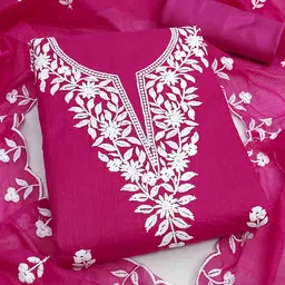 KALINI Floral Embroidered Unstitched Dress Material-picture-21