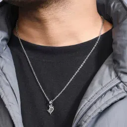 The Bro Code Silver Plated Maa Pendant Necklace for Men-image-75