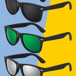 Arzonai Unisex Pack Of 3 UV Protected Rectangle Sunglasses COMBO-2873 image 2