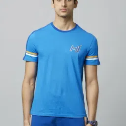 Celio* Mumbai Indians Blue Cotton Regular Fit T-Shirt-image-54