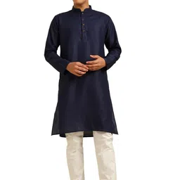 URBAN KANYA Men Regular Pure Cotton Kurta with Pyjamas image 4