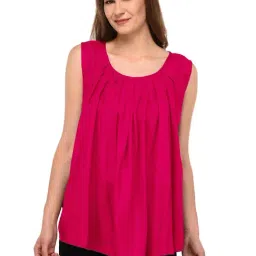PATRORNA Dark Pink Regular Fit Top-image-5